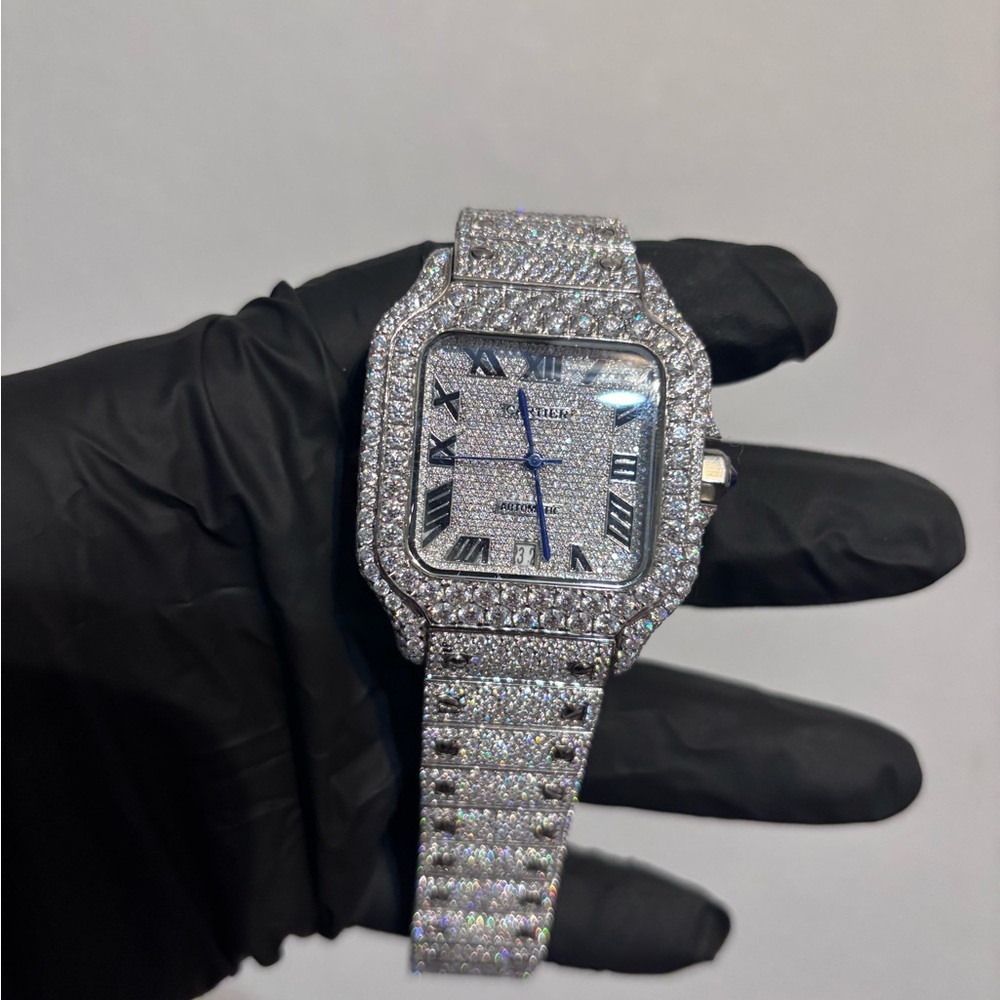 Silver Rhinestone Square Watch - Picture 5 of 9